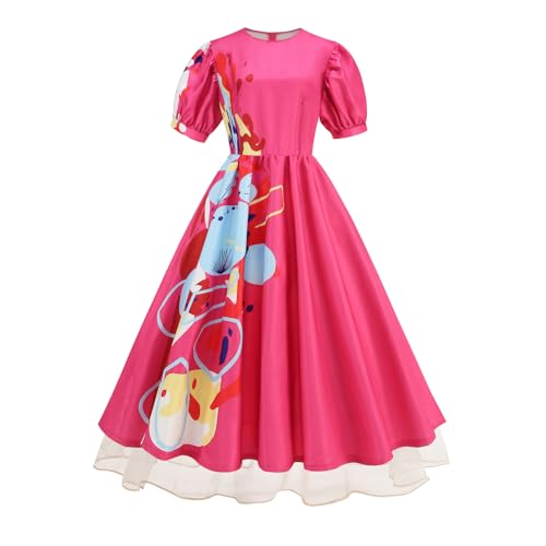 ADDACOS Weird Doll Kostüm für Damen, Erwachsenenkleid, rosa Puffrock, Halloween-Kostüm, Kleider (Rose, M) von ADDACOS