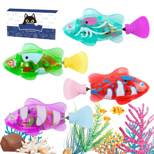 ADDLIVE 4 Stück Robo Fisch, Robo Fische für Kinder Aquarium, Schwimmende Fische Spielzeug, Roboter Fisch Badewanne, Wiederverwendbare Elektrische Fische mit Leuchtende für Kinder Haustiere ADDLIVE 4 Stück Robo Fisch, Robo Fische für Kinder Aquarium, Schwimmende Fische Spielzeug, Roboter Fisch Badewanne, Wiederverwendbare Elektrische Fische mit Leuchtende für Kinder Haustiere von ADDLIVE