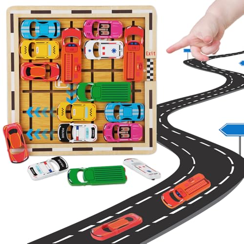 ADDLIVE Rush Hour Spiel, Auto Spielzeug Stauspiel Logikspiel, Rush Hour Spiel Junior, Thinkfun Spiele, Denken Logik Puzzle Spiele ab 3 4 5 6 7 8 Jahren, Brettspiele Kinderspielzeug von ADDLIVE