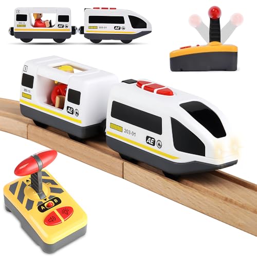 ADDLIVE Eisenbahn Kinder Elektrisch, Holzeisenbahn Elektrische Lok, Zug Spielzeug mit Fernbedienung, Batteriebetriebener Zug Magnetanschluss, Kleinkind Spiel-Zeug, Spielzeug ab 2 Jahre ADDLIVE Eisenbahn Kinder Elektrisch, Holzeisenbahn Elektrische Lok, Zug Spielzeug mit Fernbedienung, Batteriebetriebener Zug Magnetanschluss, Kleinkind Spiel-Zeug, Spielzeug ab 2 Jahre von ADDLIVE