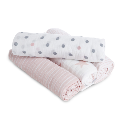 aden® Pucktücher doll rosa 4er Pack von aden+anais essential