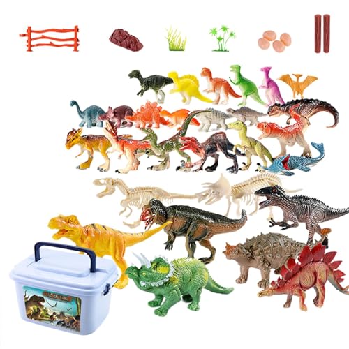Dinosaurier-Spielset, Dinosaurier-Figuren-Spielzeug | Mini-Dino-Statue-Spielzeug | Dinosaurier-Spielzeug-Kinderset, Triceratops, Rex, Flugsaurier-Skulpturen, simuliertes Tier-Lernspielzeug für Kinder von ADERN