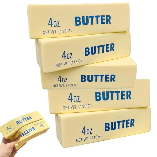 ADFUGE Butter Stick Slow Rising Squishy Toy, Salted Butter Bar Slow Rising Squishy Butter Stick Squishy Toy Slow Rising Squeeze Toy, Butter Squishy Fidget Toy Stress Relief Hand Relax Gift (5pc) von ADFUGE