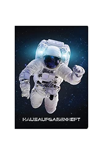 Adina Hausaufgabenheft A5 für Schlaue Faule mit Schutzumschlag (Astronaut) von Adina