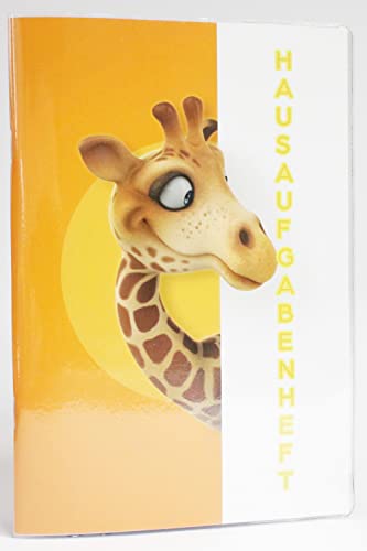 Adina Hausaufgabenheft A5 für Schlaue Faule mit Schutzumschlag 48 Wochen (Giraffe) von Adina