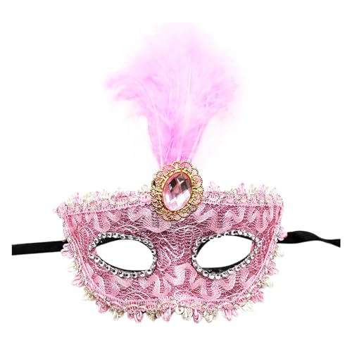 ADMAY Karnevalsmaske Maskenballmaske Weihnachts Cosplay Frauen Make-up Tanz Gesichtsschutz bemalt mit Goldpulver Cornered Half Face Karneval Party Gesichtsschutz Liebe Im 8 (One Size) von ADMAY