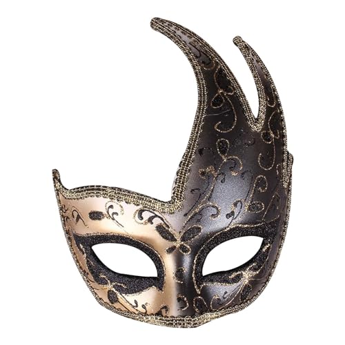 ADMAY Karnevalsmaske Maskenballmaske Weihnachts Cosplay High-End-Maskerade für exklusive Partys, Maskerade und andere formelle Veranstaltungen, einzigartig und auffällig für jede (2-Black, One Size) von ADMAY