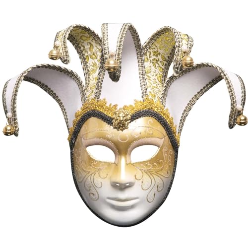 ADMAY Karnevalsmaske Maskenballmaske Weihnachts Cosplay Karnevalsparty, italienische High-End-Performance Morgen Adventskalender (White-ba, One Size) von ADMAY