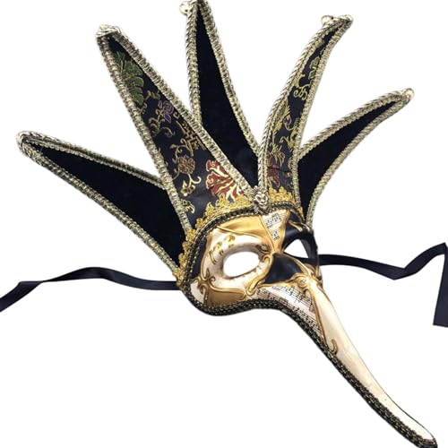 ADMAY Karnevalsmaske Maskenballmaske Weihnachts Cosplay Lady Masquerade Half Face für modische Partytreffen Schwab Rasendünger (Black-1, One Size) von ADMAY