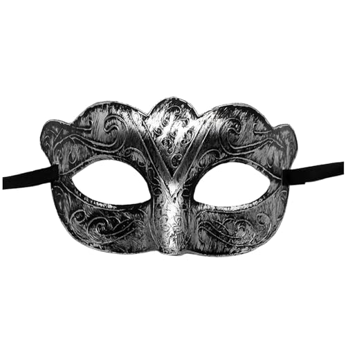 ADMAY Karnevalsmaske Maskenballmaske Weihnachts Cosplay Männer und Frauen Maskerade Vintage antike Form Koffer Klein (a-Silver, One Size) von ADMAY