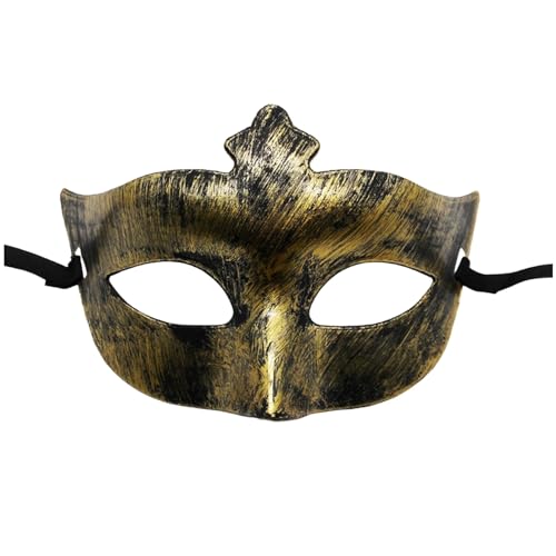 ADMAY Karnevalsmaske Maskenballmaske Weihnachts Cosplay Männer und Frauen Maskerade Vintage antike Form Koffer Klein (d-Gold, One Size) von ADMAY