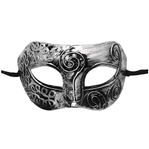 ADMAY Karnevalsmaske Maskenballmaske Weihnachts Cosplay Männer und Frauen Maskerade Vintage antike Form Koffer Klein (e-Silver, One Size) von ADMAY