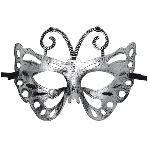 ADMAY Karnevalsmaske Maskenballmaske Weihnachts Cosplay Männer und Frauen Maskerade Vintage antike Form Koffer Klein (g-Silver, One Size) von ADMAY