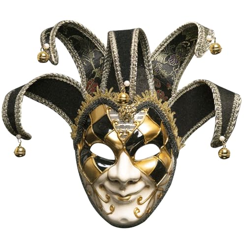 ADMAY Karnevalsmaske Maskenballmaske Weihnachts Cosplay Maskerade für Karnevalsfeiern, Partyaufführungen und Wanddekorationen Morgen Adventskalender (Black-e, One Size) von ADMAY