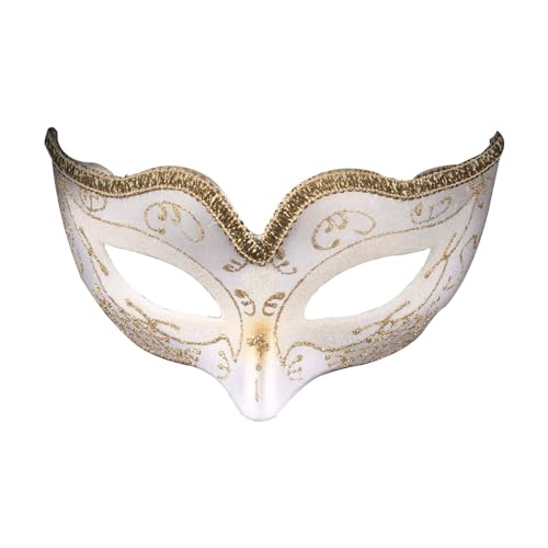 ADMAY Karnevalsmaske Maskenballmaske Weihnachts Cosplay Party für Halloween-Karneval und Feiertagsfeiern, einzigartig und unterhaltsam für alle Festlichkeiten Lichter Für Fenster (White-1, One Size) von ADMAY