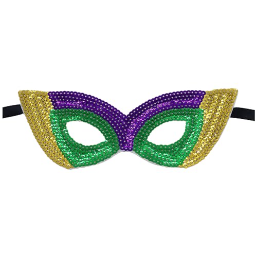 ADMAY Karnevalsmaske Maskenballmaske Weihnachts Cosplay Partyform für Erwachsene und Kinder, Festivals, Maskerade, Partyform Büromaterial (Gold-D, One Size) von ADMAY