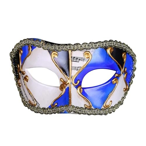 Karnevalsmaske Maskenballmaske Weihnachts Cosplay Für Tanzpartys und Maskeraden, auch ideal für Halloween- und Weihnachtsdekorationen Adagio 60076 (4-Blue, One Size) von ADMAY