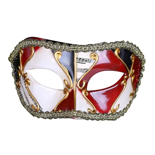 Karnevalsmaske Maskenballmaske Weihnachts Cosplay Für Tanzpartys und Maskeraden, auch ideal für Halloween- und Weihnachtsdekorationen Adagio 60076 (4-Red, One Size) von ADMAY