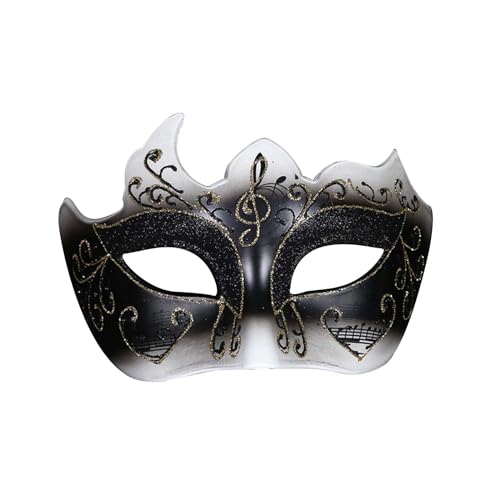 Karnevalsmaske Maskenballmaske Weihnachts Cosplay Glitzernde Maskerade für Karnevalspartys und elegante und stilvolle Maskerade für alle Altersgruppen Adagio 60076 (7-Black, One Size) von ADMAY