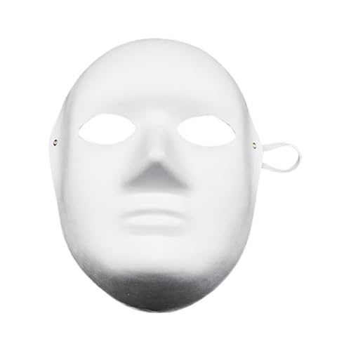 Karnevalsmaske Maskenballmaske Weihnachts Cosplay Kostüm für Kinder und Erwachsene, weiß, für Männer und Frauen, handgezeichnete Gesichtsbehandlung, Party, Rollenspiele, 10-teilig (Red-C, One Size) von ADMAY