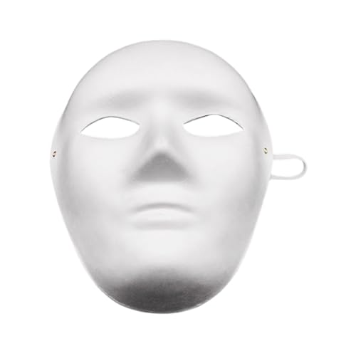 Karnevalsmaske Maskenballmaske Weihnachts Cosplay Kostüm für Kinder und Erwachsene, weiß, für Männer und Frauen, handgezeichnete Gesichtsbehandlung, Party, Rollenspiele, 10-teilig (White-C, One Size) von ADMAY