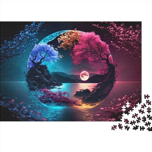 Puzzle Yin- Und Yang-Ebenen, 1000 Teile, Puzzle Für Erwachsene, Holzpuzzle, Geeignet Für Erwachsene Und Kinder Über 12 Jahre, Tolles Geschenk Für Erwachsene, 75X50CM von ADMITO