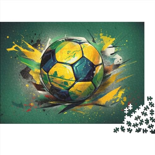 Puzzles Für Erwachsene, 1000 Puzzlespielzeuge, Fußball- Und Feuerpuzzle Für Erwachsene, Holzbrettpuzzles, Heimdekoration, 75X50CM von ADMITO