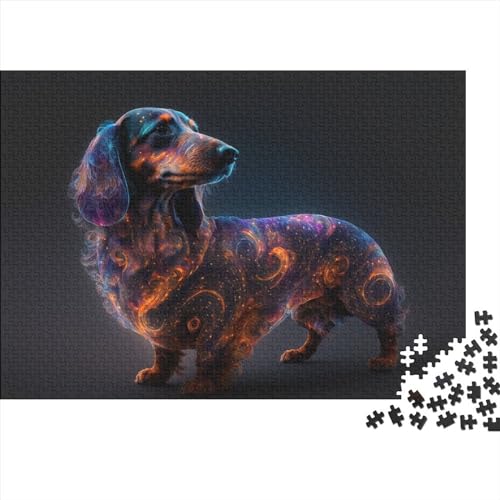 Puzzles Für Erwachsene, 500 Puzzles, Hunde, Dackel, Puzzle Für Erwachsene, Holzpuzzle, Lustige Puzzlespiele, 52X38CM von ADMITO