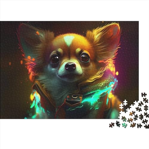 Puzzles Für Erwachsene 1000 Chihuahua-Hundepuzzles Für Erwachsene Holzbrettpuzzles Denksportaufgaben Für Erwachsene 75X50CM von ADMITO