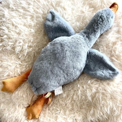 ADNOX Gans Kuscheltier, Kuscheltier Gans, Kuscheltier Plushie, Kawaii Kuscheltier Plush, Ente Kuscheltier, Großes Gänse-Stofftier (Den grauen., 49cm) von ADNOX