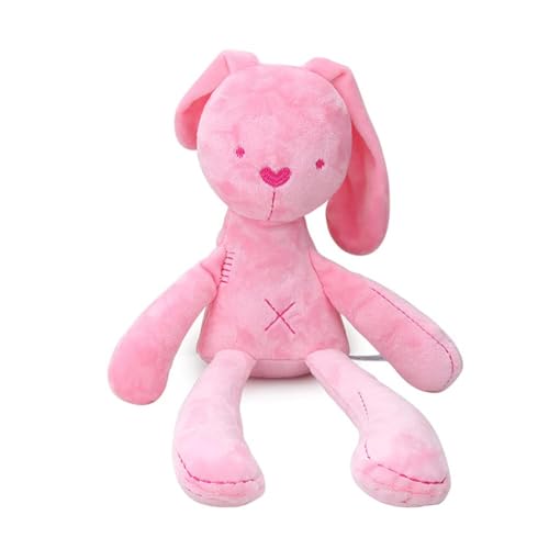 ADNOX Klein Kaninchen Plüschtier, 45 cm Kaninchen Hasenpuppe mit Schlappohren Stofftier Kuscheltier Hasepuppe Stofftierpuppe Plüsch Tierspielzeug Geschenke für Kinder Baby Mädchen Freundin,Rosa von ADNOX