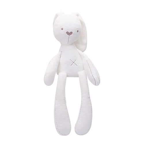 ADNOX Klein Kaninchen Plüschtier, 45 cm Kaninchen Hasenpuppe mit Schlappohren Stofftier Kuscheltier Hasepuppe Stofftierpuppe Plüsch Tierspielzeug Geschenke für Kinder Baby Mädchen Freundin,Weiß von ADNOX