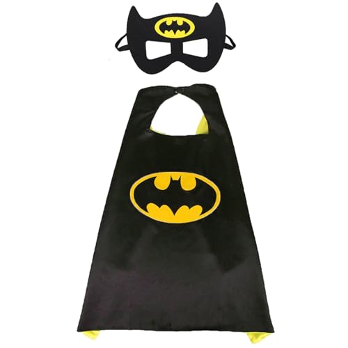 ADNOX Kostüm Kinder, Fledermaus Kostüm Maske, Umhänge, Fledermaus Cosplay Kostüm für Kinder, Halloween Karneval Geschenk für Junge 3-9 Jahre von ADNOX