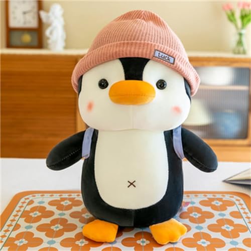 ADNOX Kuscheltier Pinguin Plüschtier für Mädchen, Jungen & Babys - Flauschiges Stofftier zum Kuscheln & Spielen, Pinguin Stofftier Schmusetier Geschenk (Rosa,23cm) von ADNOX