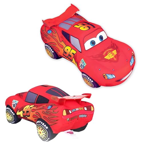 ADNOX Lightning McQueen Plüschtier, Plüsch Cars Puppe, 25CM Cars Lightning McQueen Plüsch, Cars Plüsch Kissen Kuschelkissen, Soft Gefüllte Plüschpuppe, für Jungen Geburtstag Geschenk von ADNOX