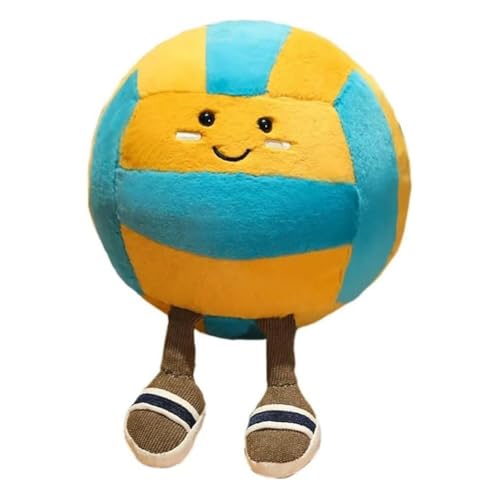 ADNOX Niedliches Volleyball, Puppe, Weiches, Lustiger Plüsch-Volleyball, Geschenk, Raumdekoration（26cm） von ADNOX