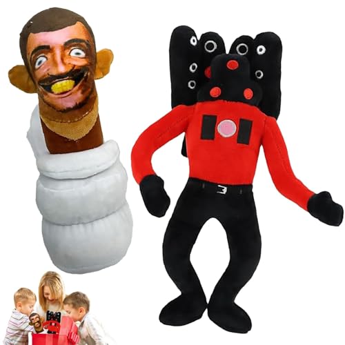 ADNOX Toilette Plüsch, 2 Stück Toilette Figur Spielzeug, Plush, Toilette Herren Plüsch Puppen, Game Doll, für Spielbegeisterte von ADNOX