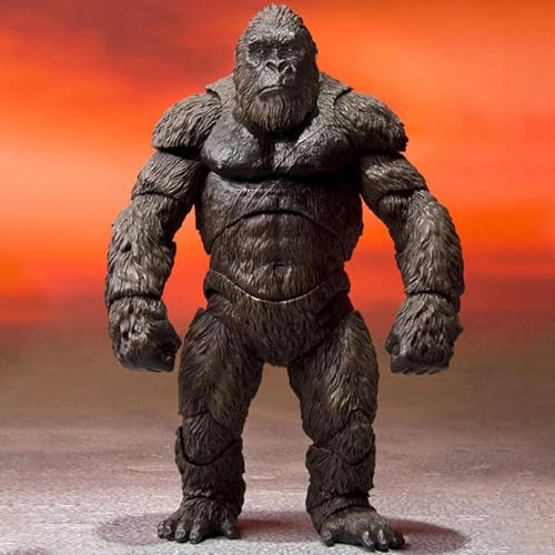 Animationsfilm Godzilla VS Kong Figur bewegliche Gelenke King Kong Monster Doctor Actionfiguren Modell Dekoration Sammlung Spielzeug Geschenk 18 cm / 7 Zoll Gesicht veränderbar von ADNOX