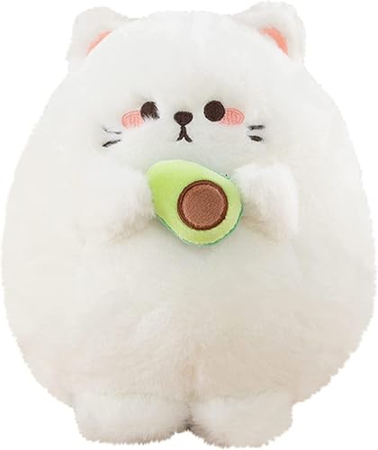 Plüschkatze, weiches Tier, niedlich, kuschelig, Kätzchen, umarmend, Geburtstagsgeschenke, Ostern, Karneval, für Freunde (30 cm, Weiß) von ADNOX