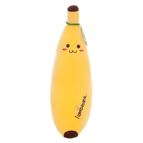 Plüschtier Banane Stofftier Banane Kissen Langes,Banane Kuscheltier Plüschkissen,Bananen Plüschtier Cartoon Puppe Gefüllte Plüsch Bananen Kissen Spielzeug Geschenk für Kinder Jungen Mädchen 50cm von ADNOX