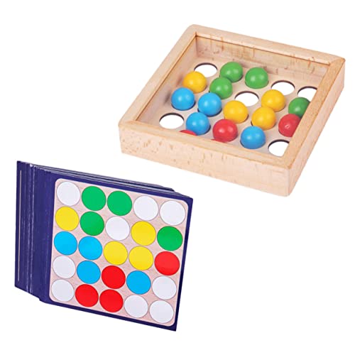 ADOCARN 1 Satz Ball Holzspielzeug Brettspielbälle Lernspielzeug Rollende Perlen Für Schachbrettspiel Fingerspitzenbälle Aus Holz Fingerspielzeug Hölzern von ADOCARN