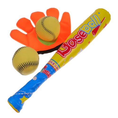 ADOCARN 1 Satz Baseball-Anzug Baseballhandschuh Mini-Basketball Set for -Baseball-Set Baseballbälle und -schläger Bälle fangen Spiele Plastik von ADOCARN