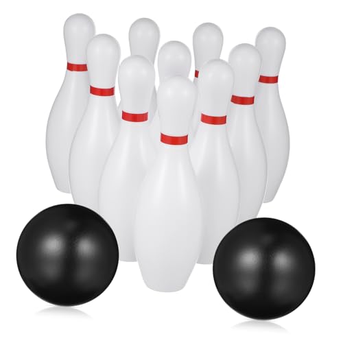 ADOCARN 1 Satz Bowling Spiel Schüssel Bolas Blase Schwimmbad Bowlen Spaß Werfen Ball Prallen Jumbo Tischplatte Kegeln Weiß Plastik von ADOCARN