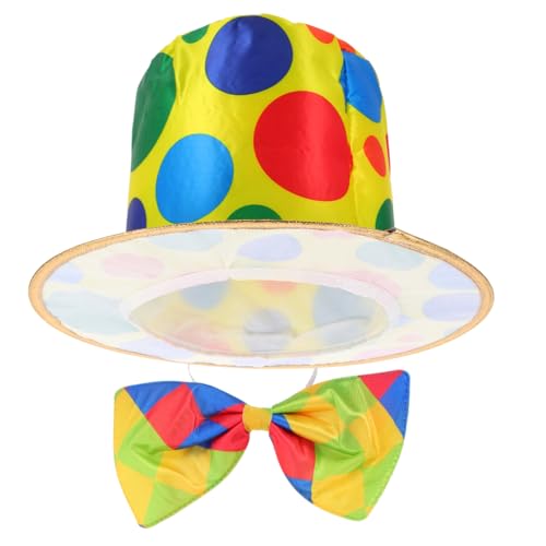 ADOCARN 1 Satz Clown-Kostüm Clown-Cosplay-Kleidung Karneval Partyhüte Schutzhelm Lustige Bucket Hats für Männer Kappe clown kopfschmuck clown costume Clown lustige Hüte Clown-Zubehör Stoff von ADOCARN