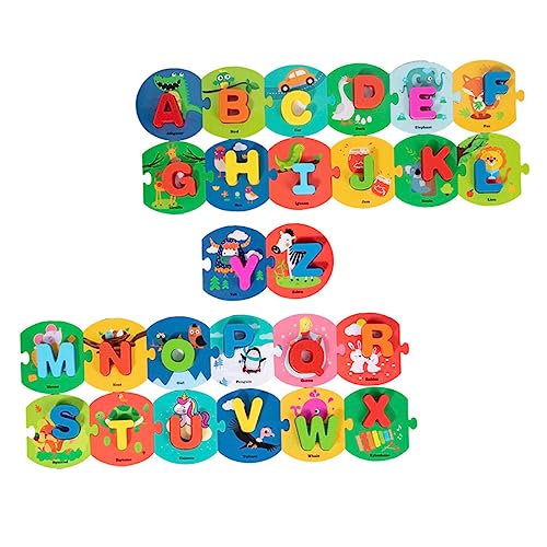 ADOCARN 1 Satz Englisches Alphabet Für Kinder Englisches Spielzeug Buchstabenerkennungsspielzeug Alphabet Spielzeug Kinderspielzeug Puzzle Spielzeug ABC Puzzleform ABC Lernblöcke von ADOCARN