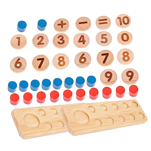 ADOCARN Einschulung Junge Zahlenblocks 1 Satz Gegenspielzeug Puzzle Rätselbuch Holzspielzeug Für Vorschulkinder Kindererziehung Zur Intelligenzentwicklung Mathematik-kognitionsspielzeug Hölzern von ADOCARN