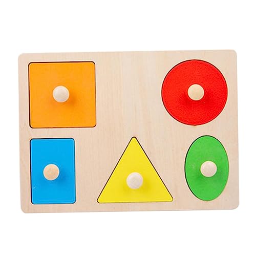 ADOCARN 1 Satz Geometrie-Puzzle Rätsel Für Kleinkinder Alphabet-Tier-Puzzle Spielzeug Für Kleinkinder Denksportaufgaben Für Kinder Mädchen Spielzeug Kleinkindblöcke Rätsel Für Kinder Holz von ADOCARN