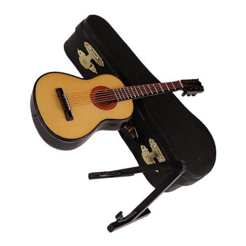 ADOCARN 1 Satz Mini-gitarrenmodell Simulation Musikinstrument Mini-Gitarren- Miniatur Gitarre Kreative Mini-Gitarre Mini-deko-Accessoire Puppenhaus-Mini-Gitarre Gitarrenmodelle Harz von ADOCARN