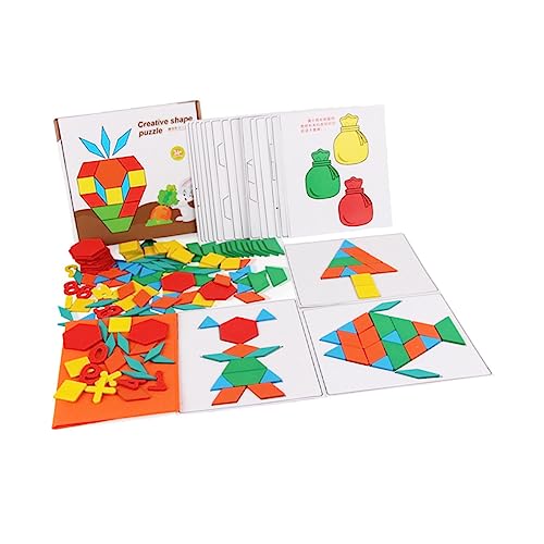 ADOCARN Holzpuzzle Set 1 Set Tangram Jigsaw Puzzle Für Farbenfrohes Und Kreatives Lernspielzeug Für Frühe Der Kognitiven Fähigkeiten Montessori Geeignet von ADOCARN