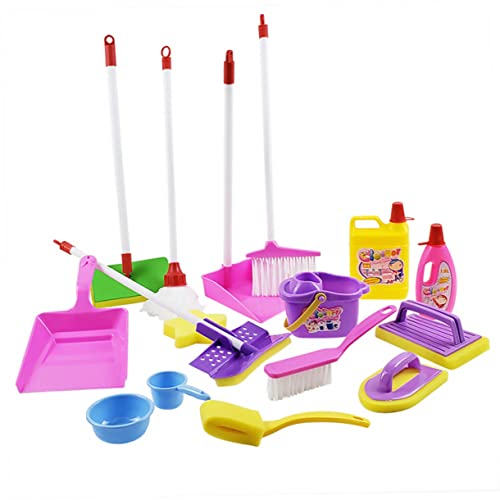 ADOCARN 1 Satz Reinigungsspielset putzset reinigungsset Kinderputzset Kinderputzgeräte Reinigungsgeräte für Spielhäuser Reinigungsgeräte für Plastik Colorful von ADOCARN